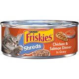 Friskies Shreds Chicken & Salmon Dinner Wet Cat Food, 5.5 oz.