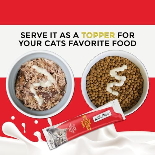 Fussie Cat Tuna with Salmon in Goat Milk Puree Lickable Cat Treats, 2 oz. (4 Pack)
