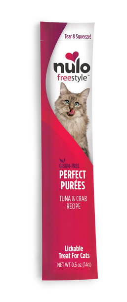Nulo FreeStyle Tuna & Crab Perfect Puree Cat Treats, 0.5 oz.