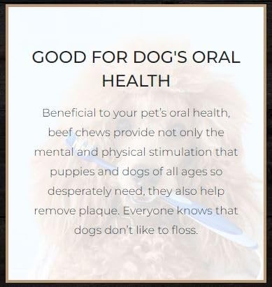 Frankly Original Pet - Steak Flavored Collegen Packed Beefy Taquito Stick For Dogs Pack Of 3 (Long Lasting Chews, Treats, Bones For Aggressive Chewers