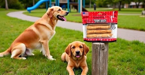 Frankly Pet Original Bacon Flavored Mega Beefy Chew Sticks For Dogs - High Protein Collegen Packed - Healthy Dog Treat  - 4 Count