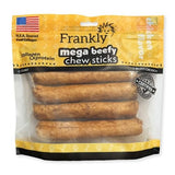 Frankly Original Pet - Chicken Flavored Mega Beefy Chew Stick For Dogs - High Protein Collegen Packed - Made in The U.S.A. - 4 Count 7" Stick