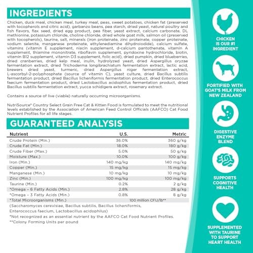 NutriSource Country Select Grain-Free Cat & Kitten Food, 12 lbs.