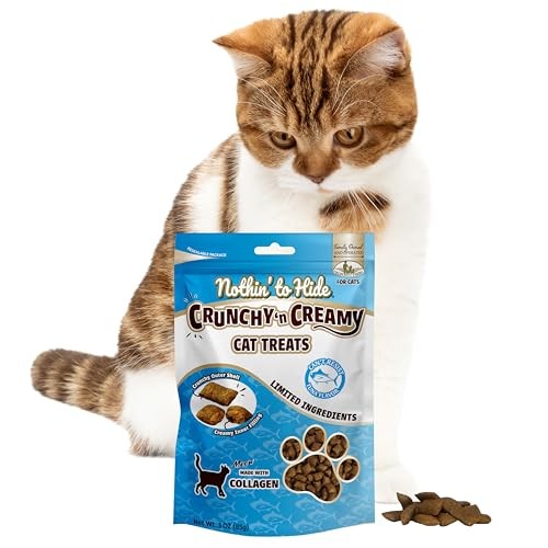 Nothin' To Hide Tuna Flavor Crunchy & Creamy Collagen Cat Treats, 3 oz.