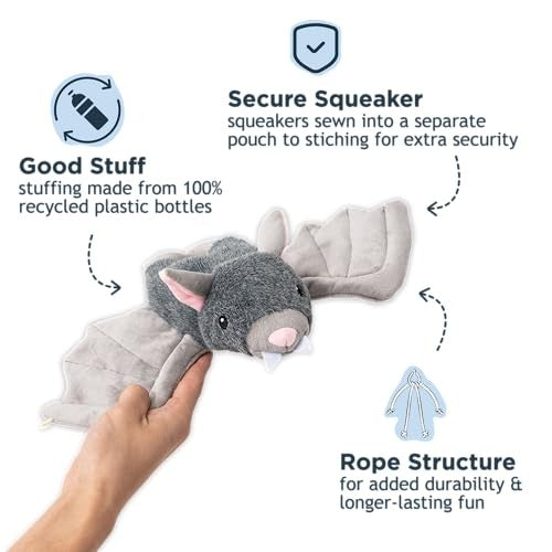 Tall Tails Fling & Fetch Bat Plush Dog Toy