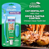 TropiClean Fresh Breath Cat Toothbrush & Toothpaste Dental Kit