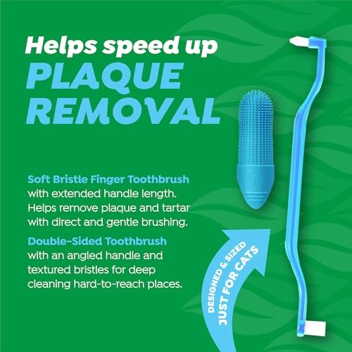 TropiClean Fresh Breath Cat Toothbrush & Toothpaste Dental Kit