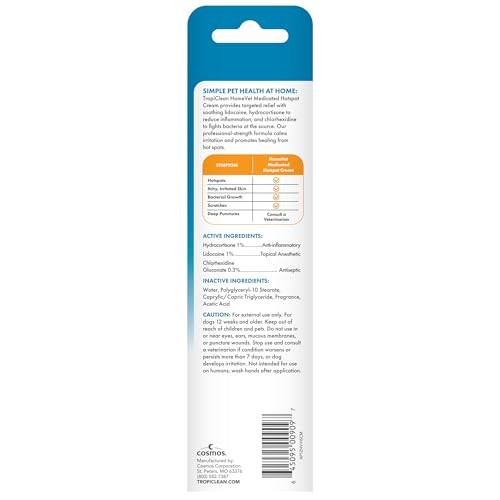 TropiClean HomeVet Medicated Fast Itch Relief Cream, 1 oz.
