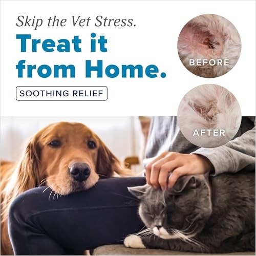 TropiClean HomeVet Enzymatic Ear Cleaner for Dogs & Cats, 2 oz.
