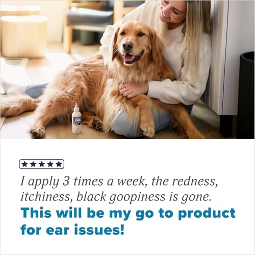 TropiClean HomeVet Enzymatic Ear Cleaner for Dogs & Cats, 2 oz.