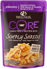 Wellness Bowl Boosters Simply Shreds Chicken, Salmon & Pumpkin Wet Dog Food, 2.8 oz.