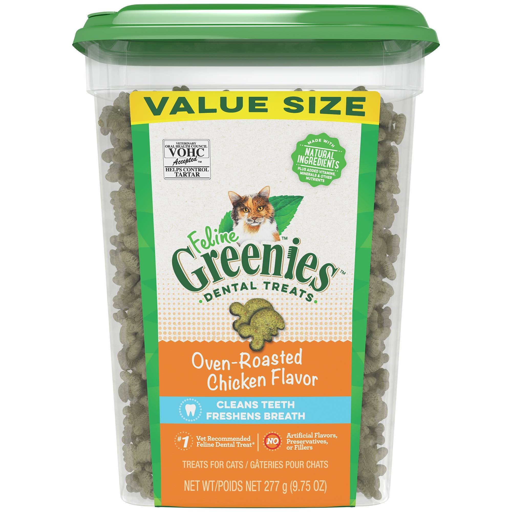 Feline Greenies Oven-Roasted Chicken Flavor Dental Cat Treats, 9.8 oz.