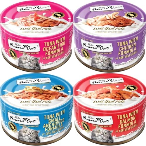 Fussie Cat Goat Milk Gravy Canned Cat Food Variety Pack, 2.5 oz. (12 Count)