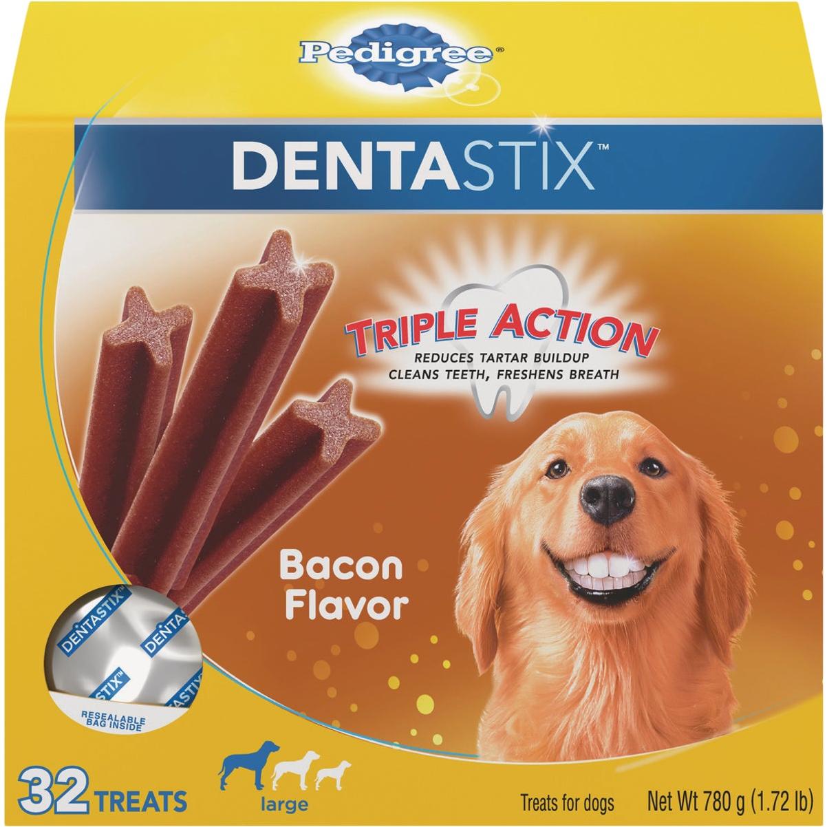 Pedigree DentaStix Bacon Flavor Dental Dog Treats, 1.7 lbs. (32 Count)