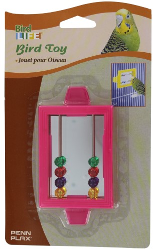 Penn-Plax Bird Cage Entertainment Mirror with Beads Toy