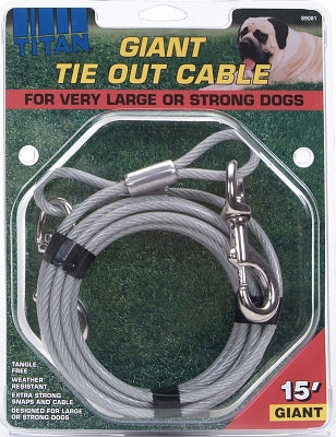 Titan Giant Cable Dog Tie-Out, 15 ft.