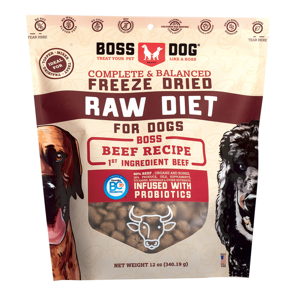 Boss Dog Beef Recipe Freeze Dried Raw Diet, 12 oz