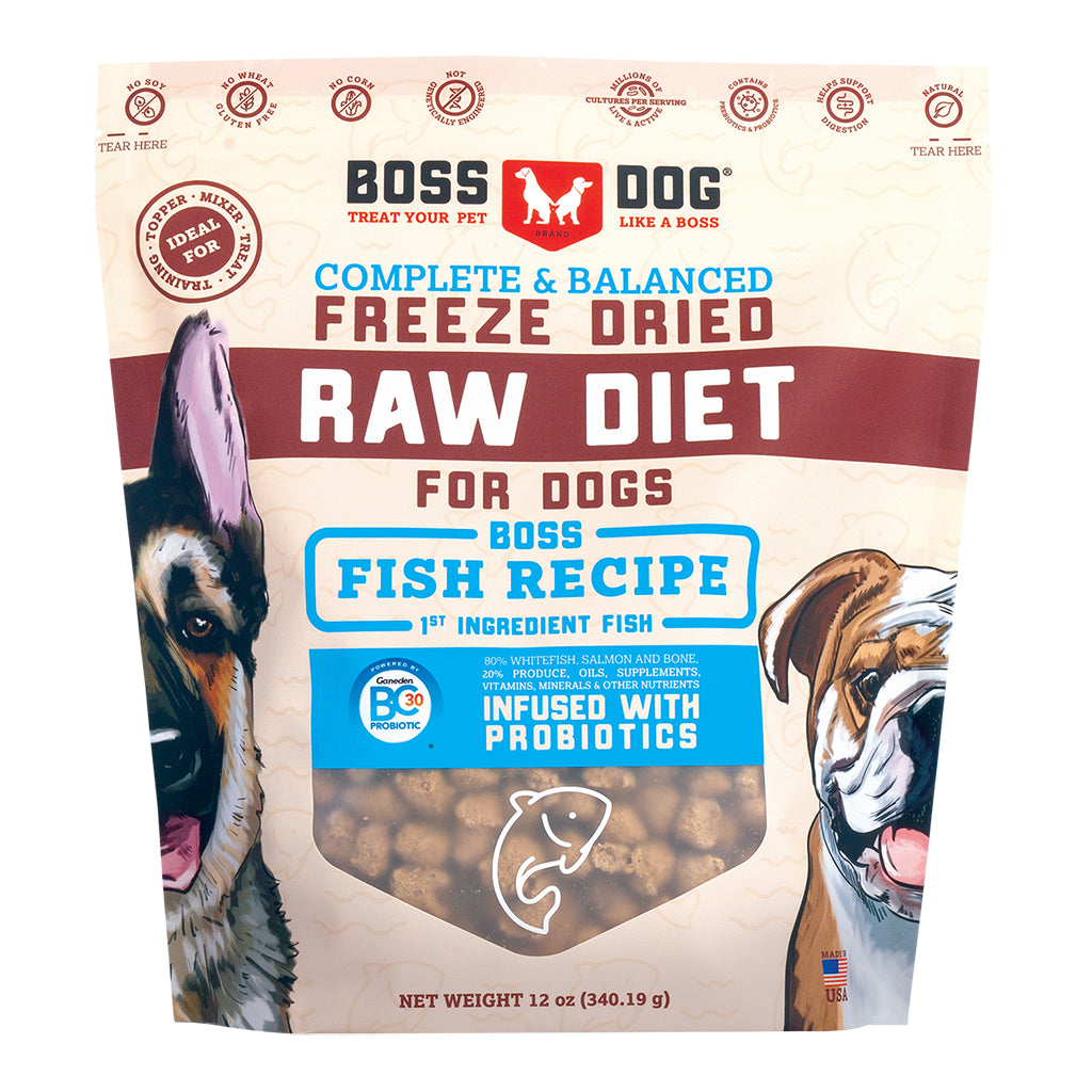 Boss Dog Freeze Dried Fish Diet For Dogs, 12 oz