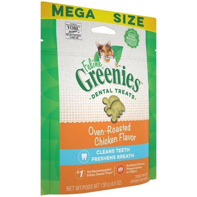 Feline Greenies Roasted Chicken Flavor Dental Cat Treats, 4.6 oz.