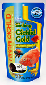Tetra Cichlid Gold Sinking Pellets Fish Food, 12 oz.