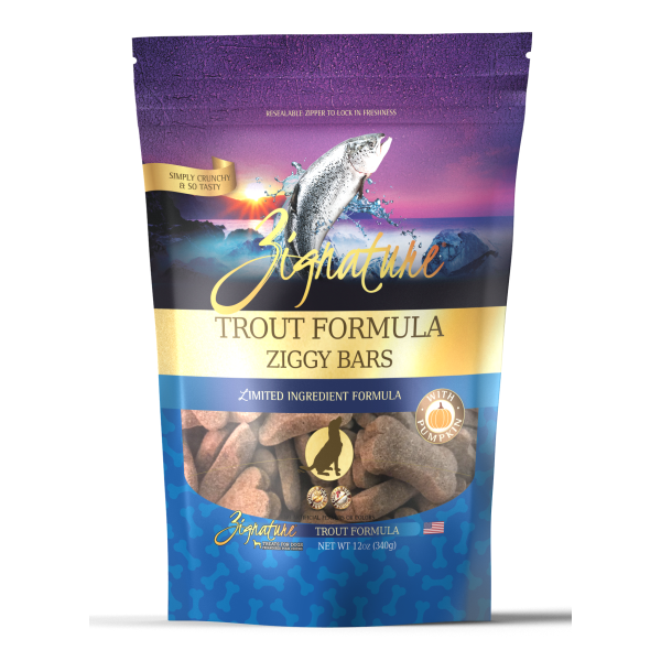 Zignature Trout Formula Dog Biscuit Treats, 12 oz.