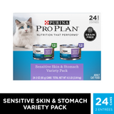 Purina Pro Plan Sensitive Skin & Stomach Wet Cat Food, 4.5 lbs.