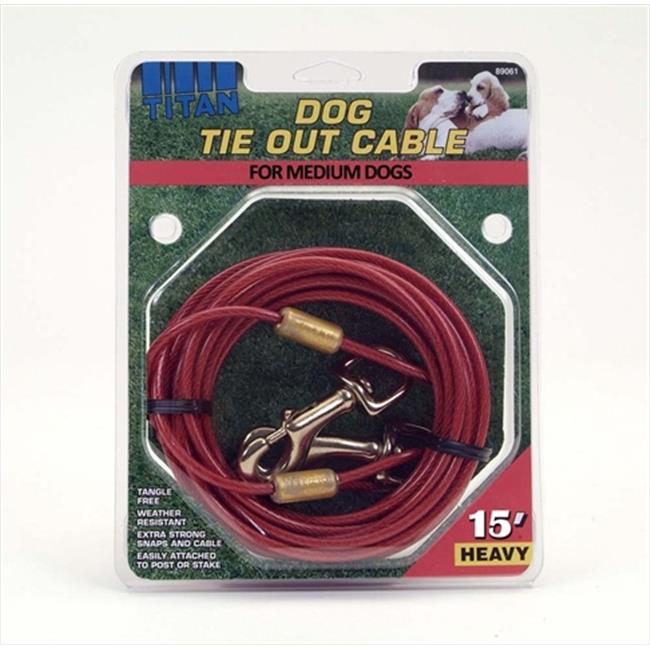 Titan Heavy Cable Dog Tie-Out, 15 ft.