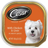 Cesar Chicken And Liver Wet Dog Food, 3.5 oz Tray Can