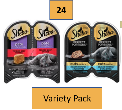 Sheba Perfect Portions Tender Beef & Chicken Pate Wet Cat Food, 2.6 oz.