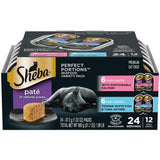 Sheba Perfect Portions Salmon, White Fish & Tuna Pate Wet Cat Food Variety Pack, 2.6 oz. (12 Count)