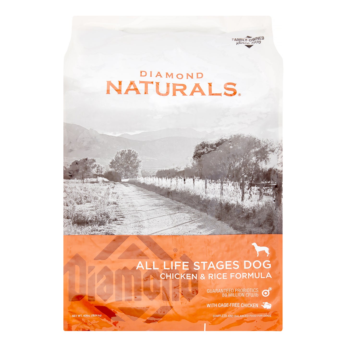 Diamond Naturals Adult Chicken & Rice Dry Dog Food, 40 lbs.