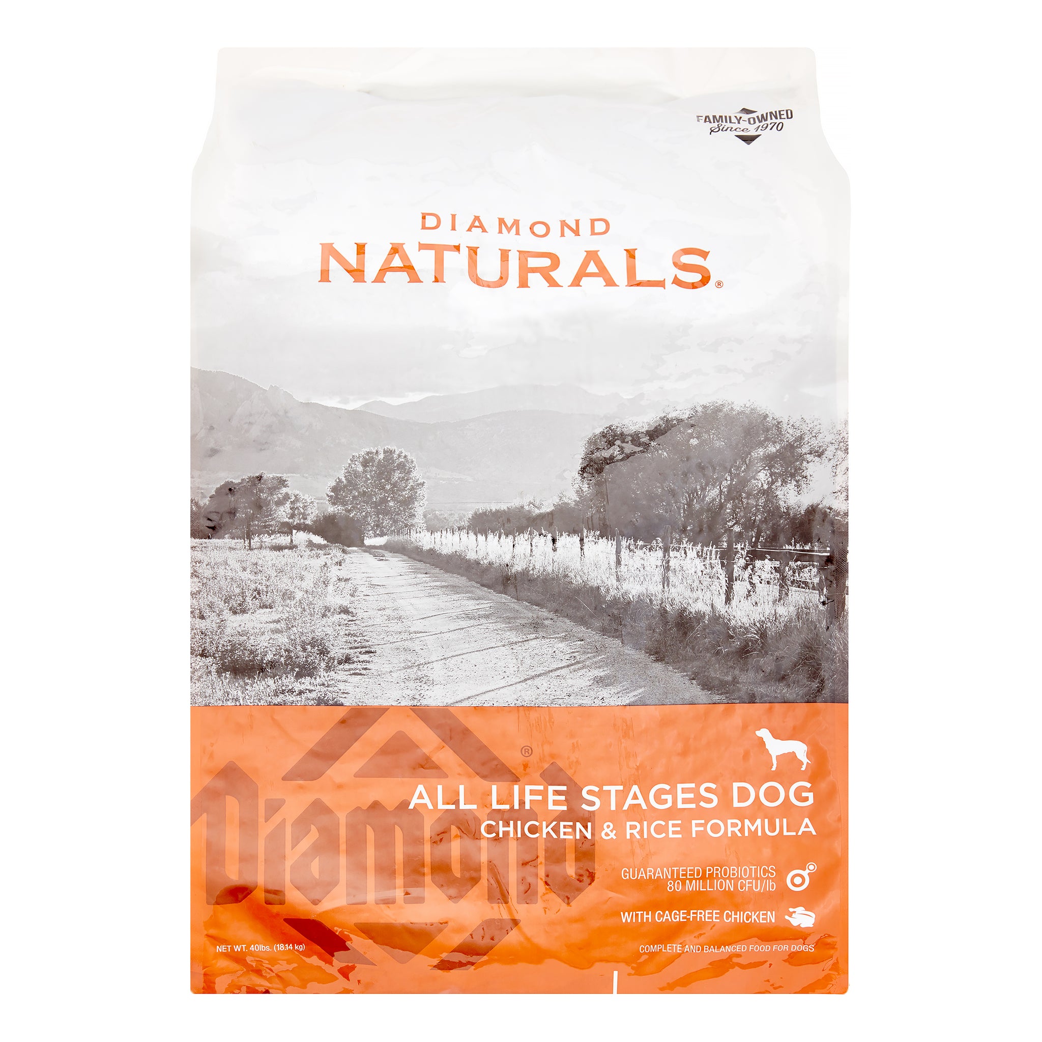 Diamond Naturals Adult Chicken & Rice Dry Dog Food, 40 lbs.