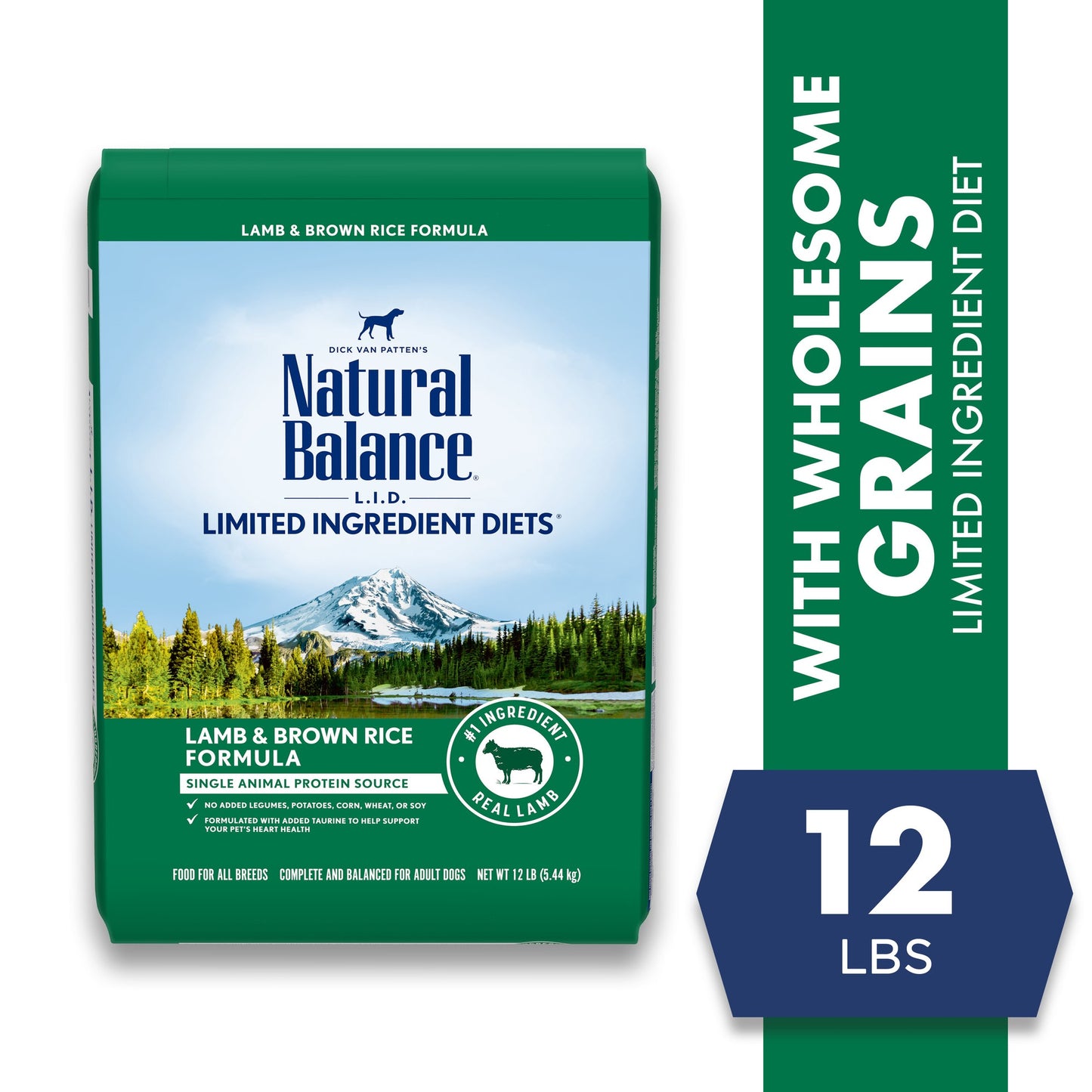 Natural Balance Adult Lamb & Brown Rice Dry Dog Food, 12 lbs.