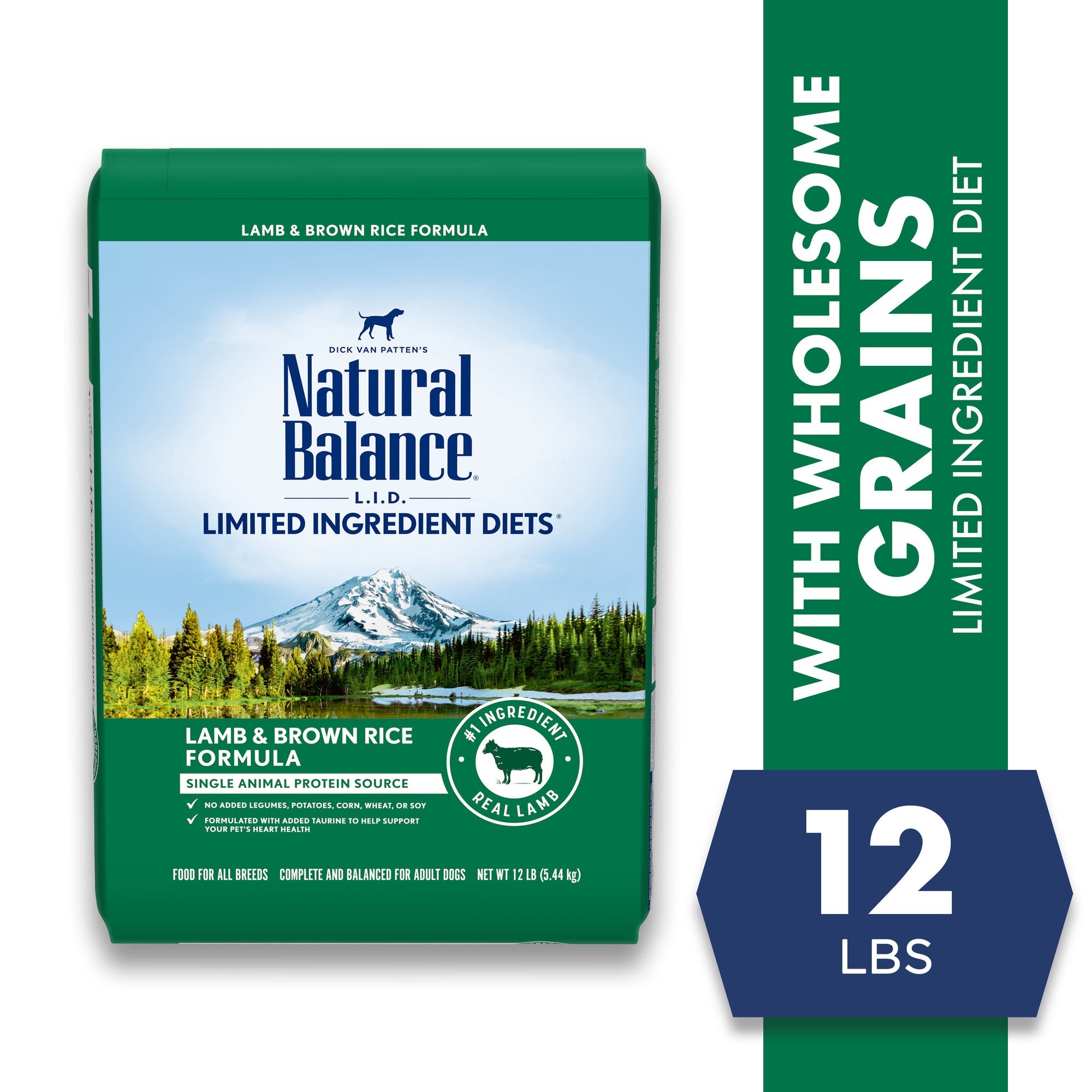 Natural Balance Adult Lamb & Brown Rice Dry Dog Food, 12 lbs.