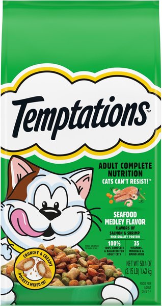 Temptations MixUps Seafood Medley Flavor Dry Cat Food 3.1lb Bag