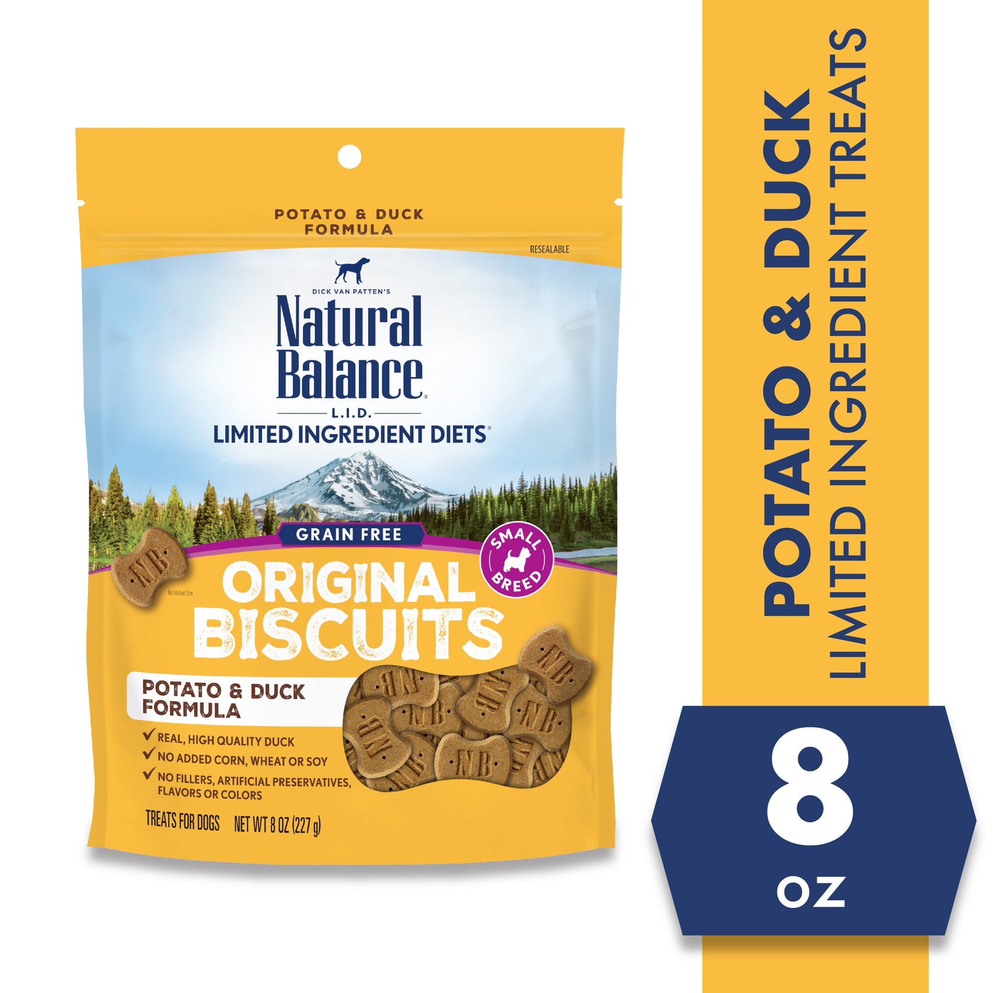 Natural Balance L.I.T. Limited Ingredient Small Breed Duck Dog Treats, 8 oz.