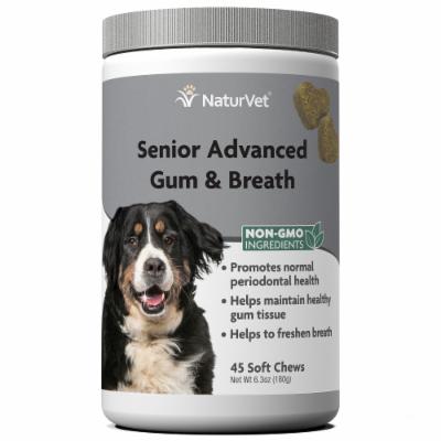 NaturVet Senior Advanced Gum & Breath Soft Chews for Cats