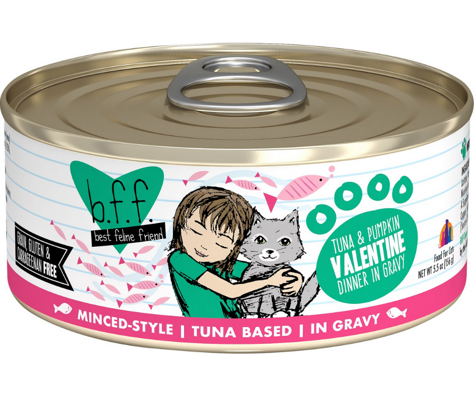 B.F.F. Valentine Tuna & Pumpkin Dinner Wet Cat Food, 5.5 oz.