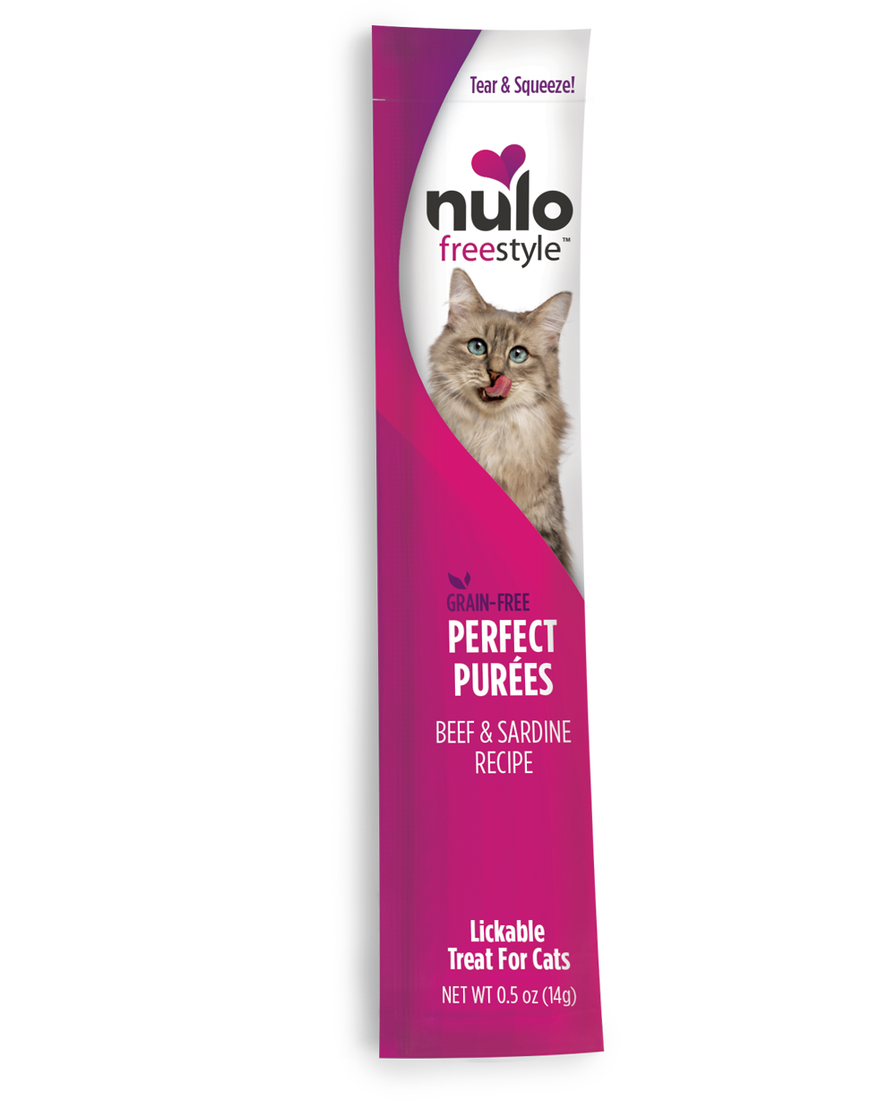 Nulo FreeStyle Beef & Sardine Perfect Puree Cat Treats, 0.5 oz.