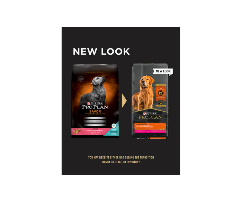 Purina Pro Plan Complete Essentials Shredded Blend Lamb & Rice Dry Dog Food, 35 lbs.