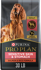 Purina Pro Plan Sensitive Skin & Stomach Salmon & Rice Dry Dog Food, 30 lbs.