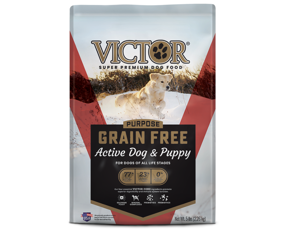 Victor Active Dog & Puppy Formula, Grain-Free, 30 lbs Bag