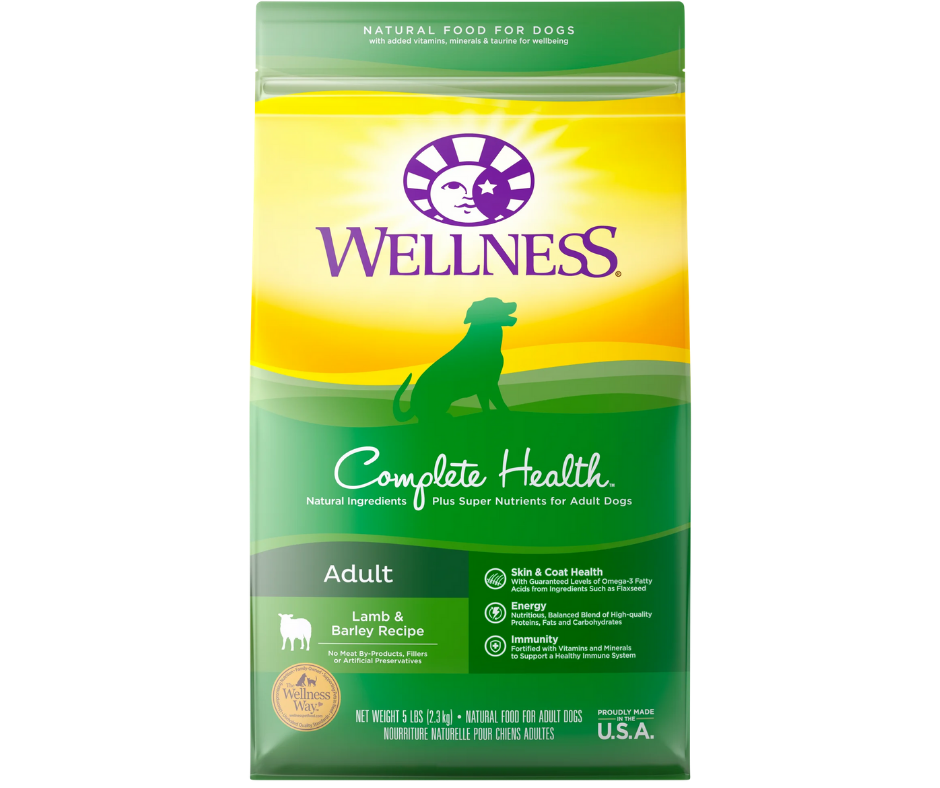 Wellness Complete Health Lamb & Barley Adult Dry Dog Food, 26 lbs.