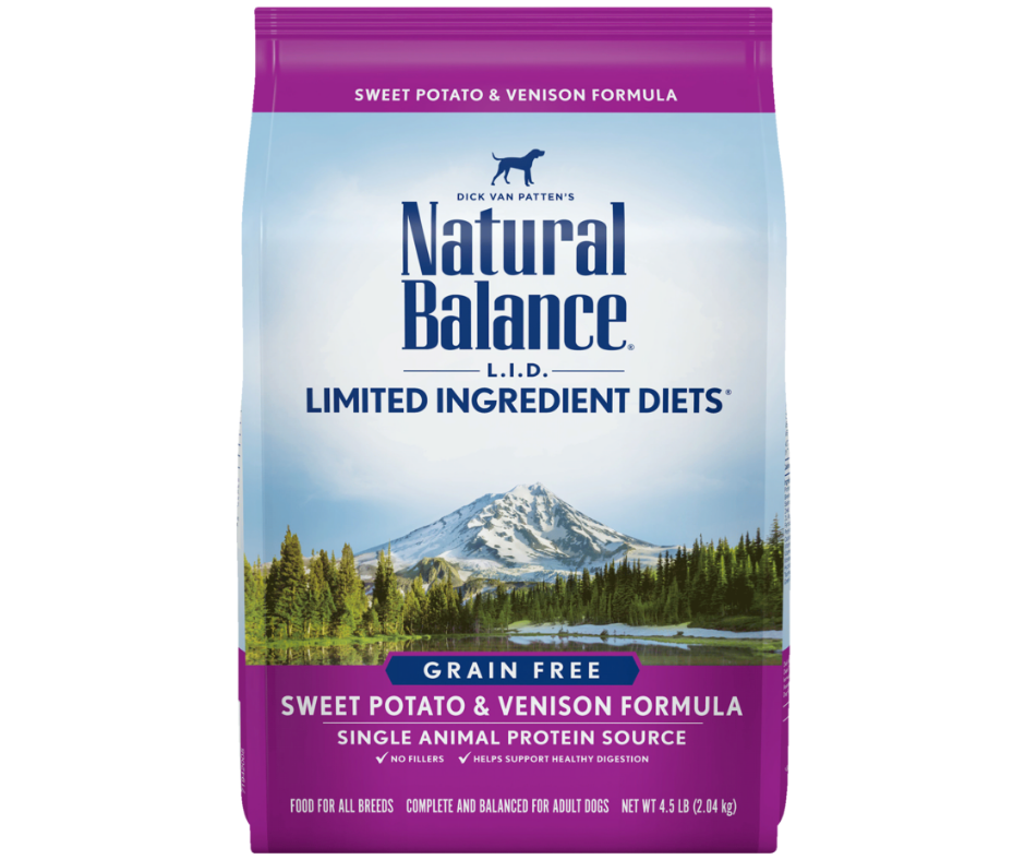 Natural Balance Limited Ingredient Sweet Potato & Venison Grain-Free Dry Dog Food, 22 lbs.