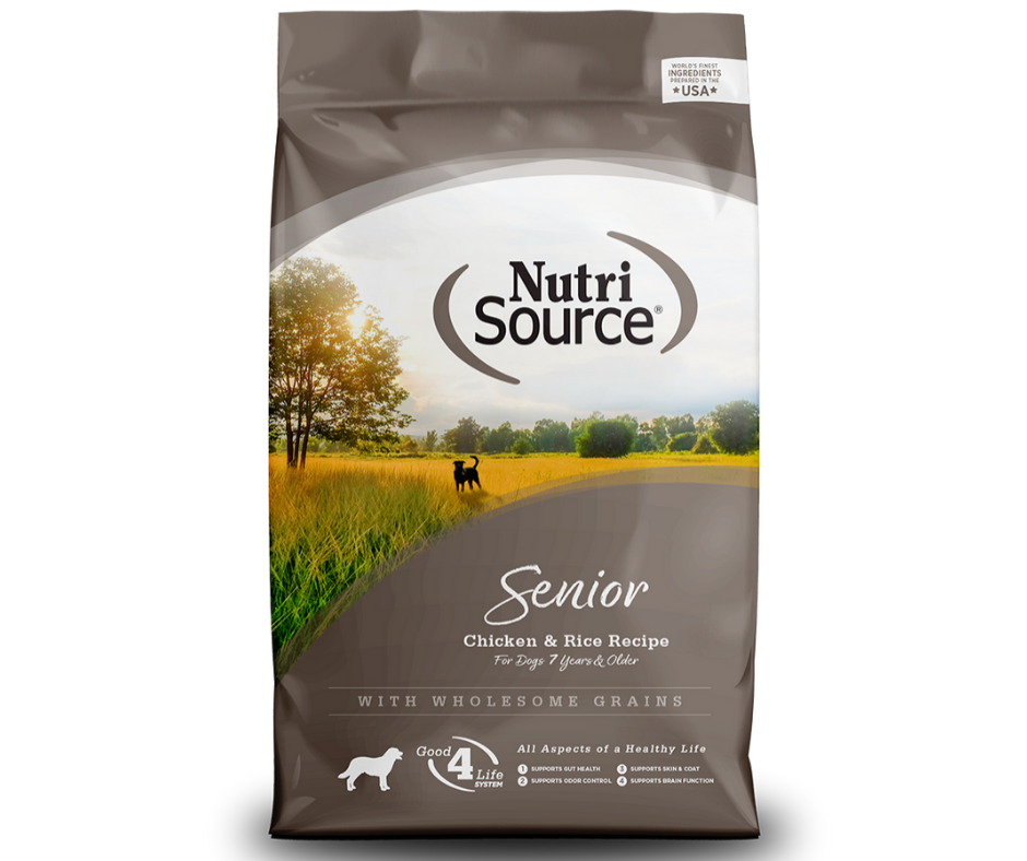 Nutrisource Senior Chicken & Rice Dog Food, 26 Lb Bag