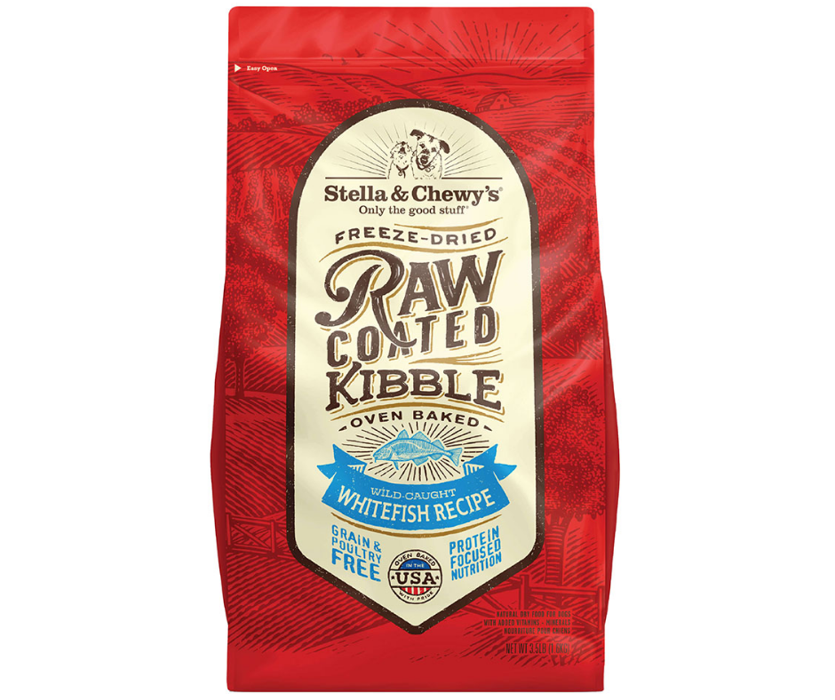 Stella & Chewy's Raw Coated Whitefish Recipe Kibble Dry Dog Food, 22 lbs.