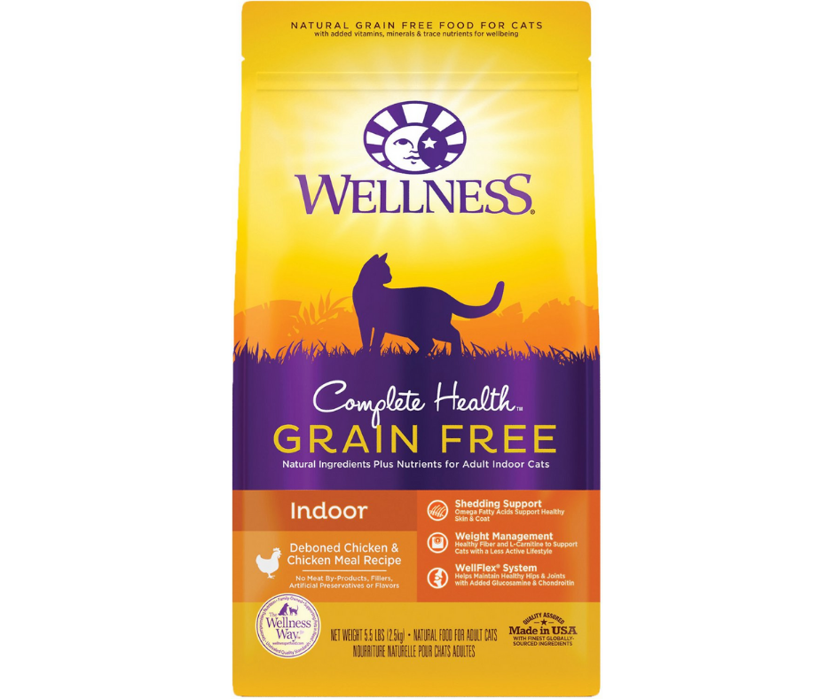 Wellness Complete Health Grain-Free Indoor Deboned Chicken Dry Cat Food, 5.5 lbs.