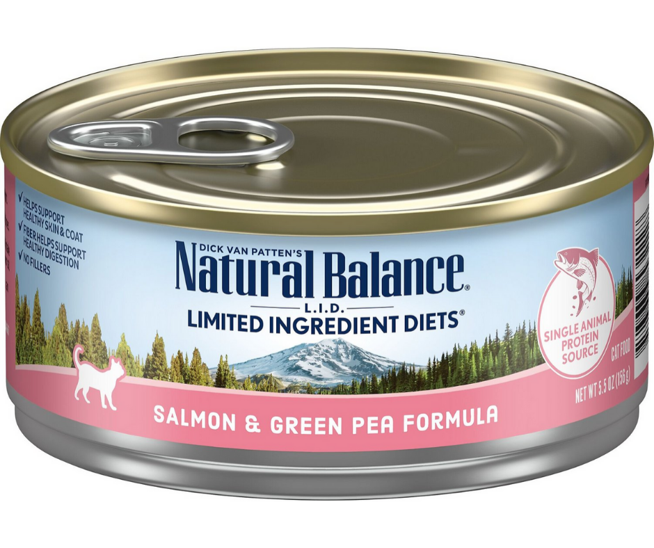 Natural Balance Limited Ingredient Salmon & Green Pea Grain-Free Wet Cat Food, 5.5 oz.