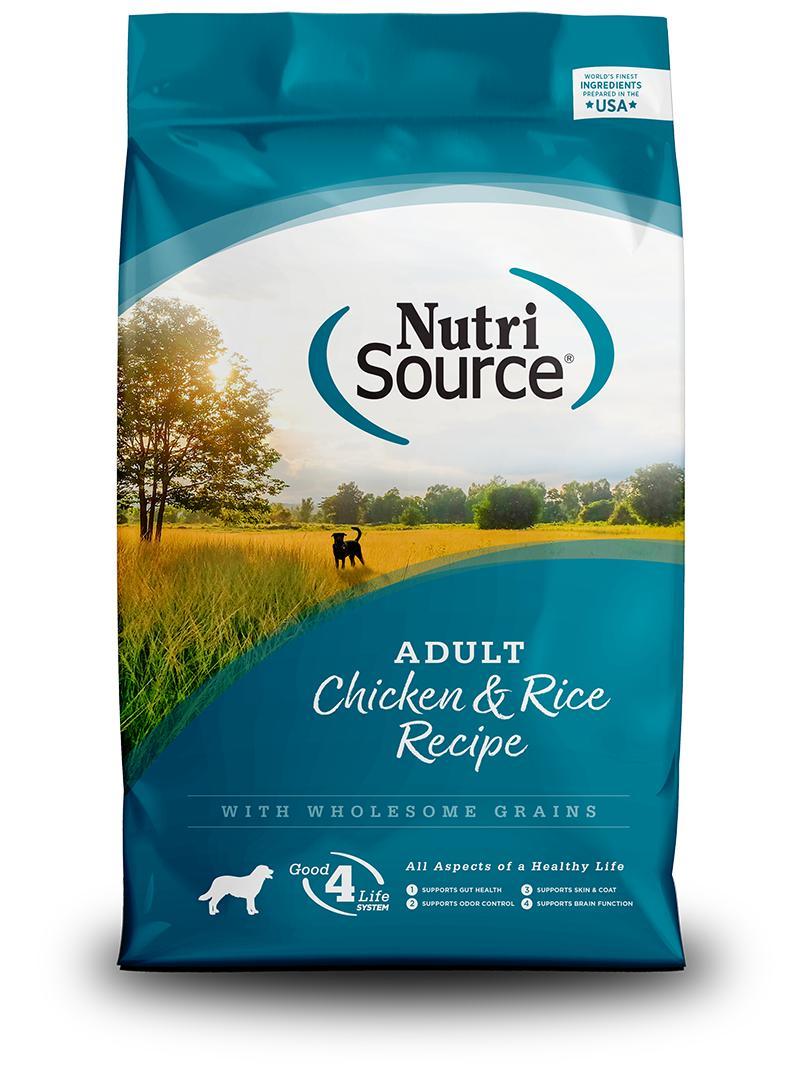 NutriSource Adult Chicken & Rice Recipe Dry Dog Food - Wholesome Grains 12lb