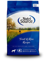 NutriSource Trout & Rice Recipe with Wholesome Grains Dry Dog Food, 12 lbs.